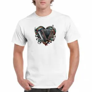 T-shirt avec illustration vibrante d'accordéon