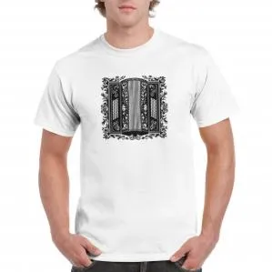 T-shirt avec illustration d'accordéon vintage